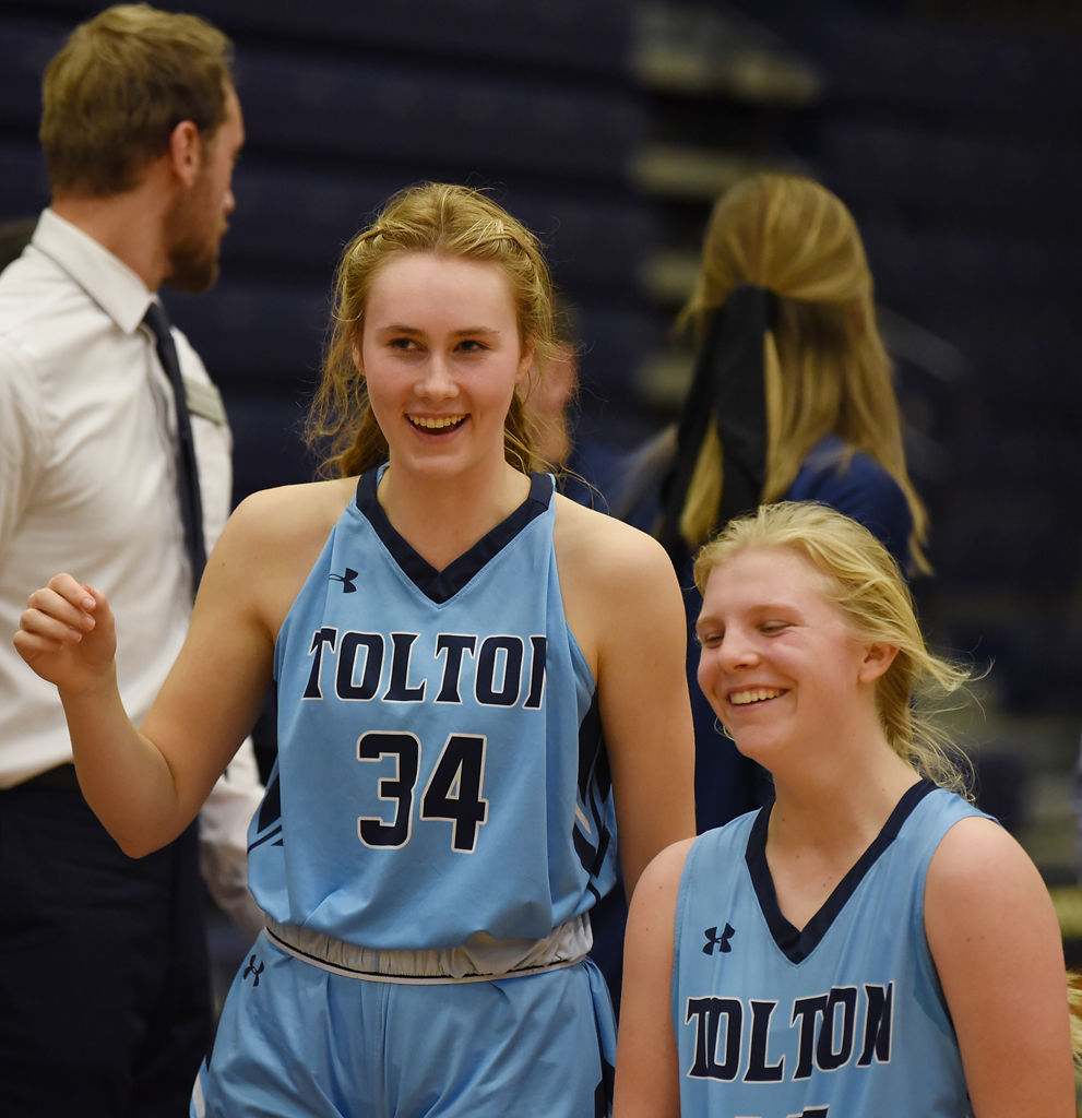 Bridget Bartlett and Sophia Angel smile after beating Battle